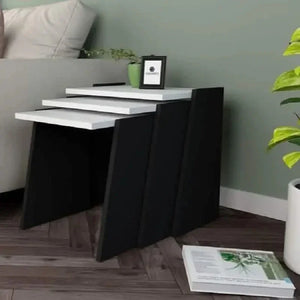 طقم ترابيزات جانبية ام دي اف، 3 قطع