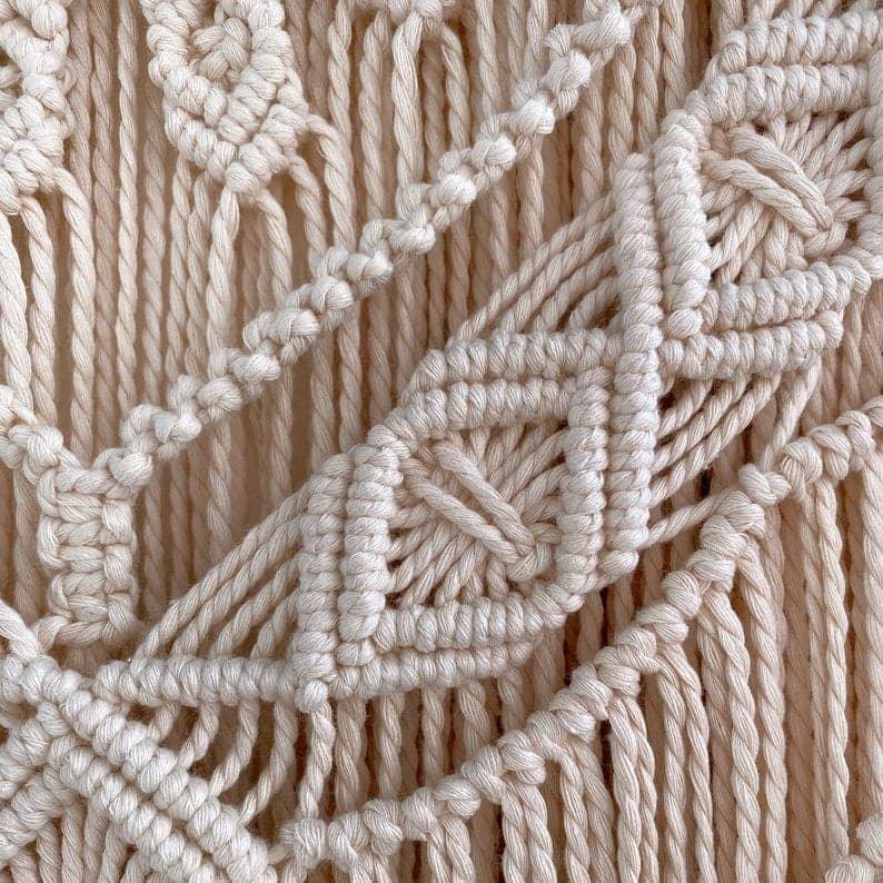 مكرمية حائط خشب، 120*80 سم