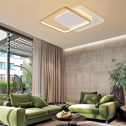 نجفة أكريليك، 60*12 سم- أبيض × ذهبي