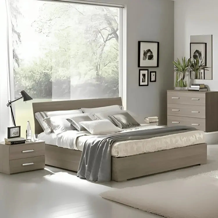 غرفة نوم كاملة، خشب ام دي اف - 5 قطع