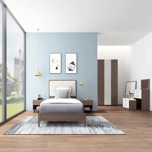 غرفة نوم كاملة، خشب ام دي اف - 5 قطع