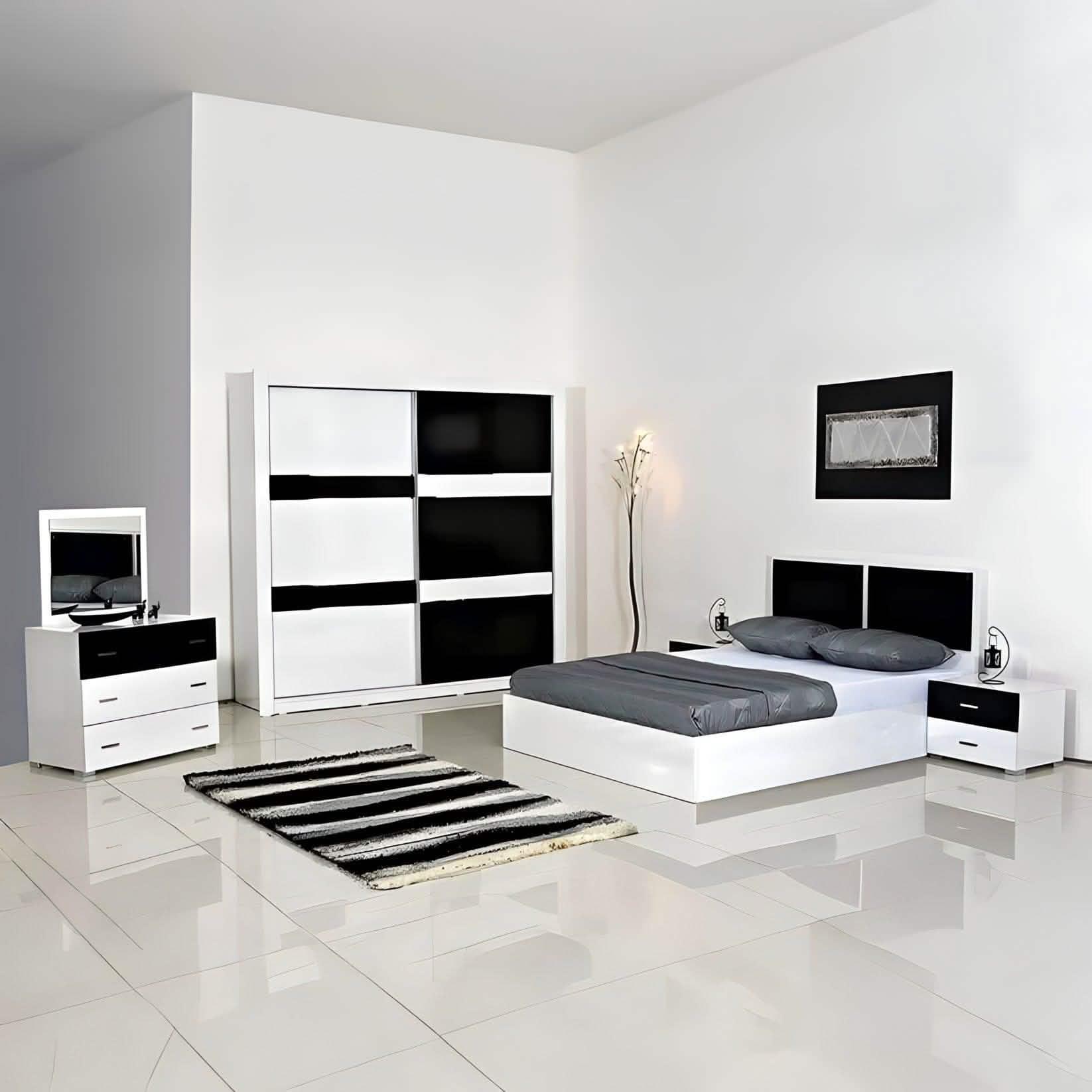 غرفة نوم كاملة، خشب ام دي اف- 5 قطع