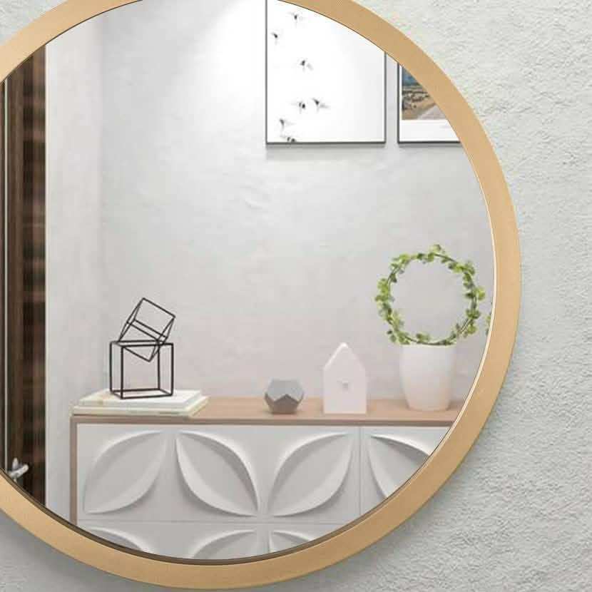 مرايا حائط بإطار ذهبي، 50 سم