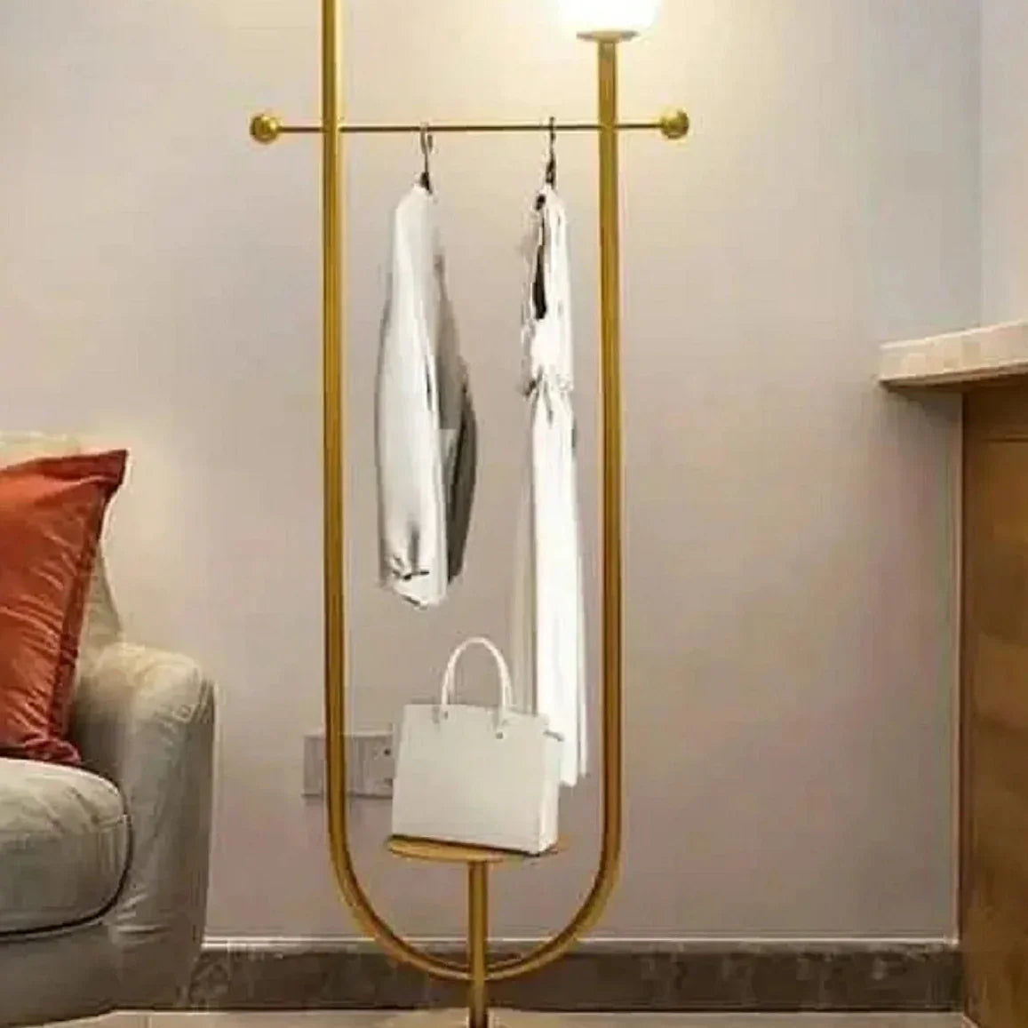 شماعة ملابس بإضاءة ستيل، 50*180 سم