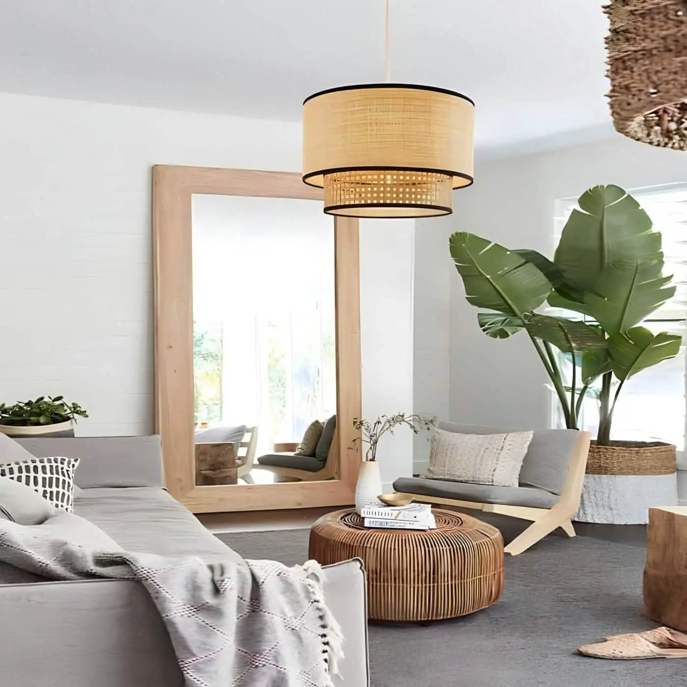 نجفة ستيل و قماش، 30*50 سم