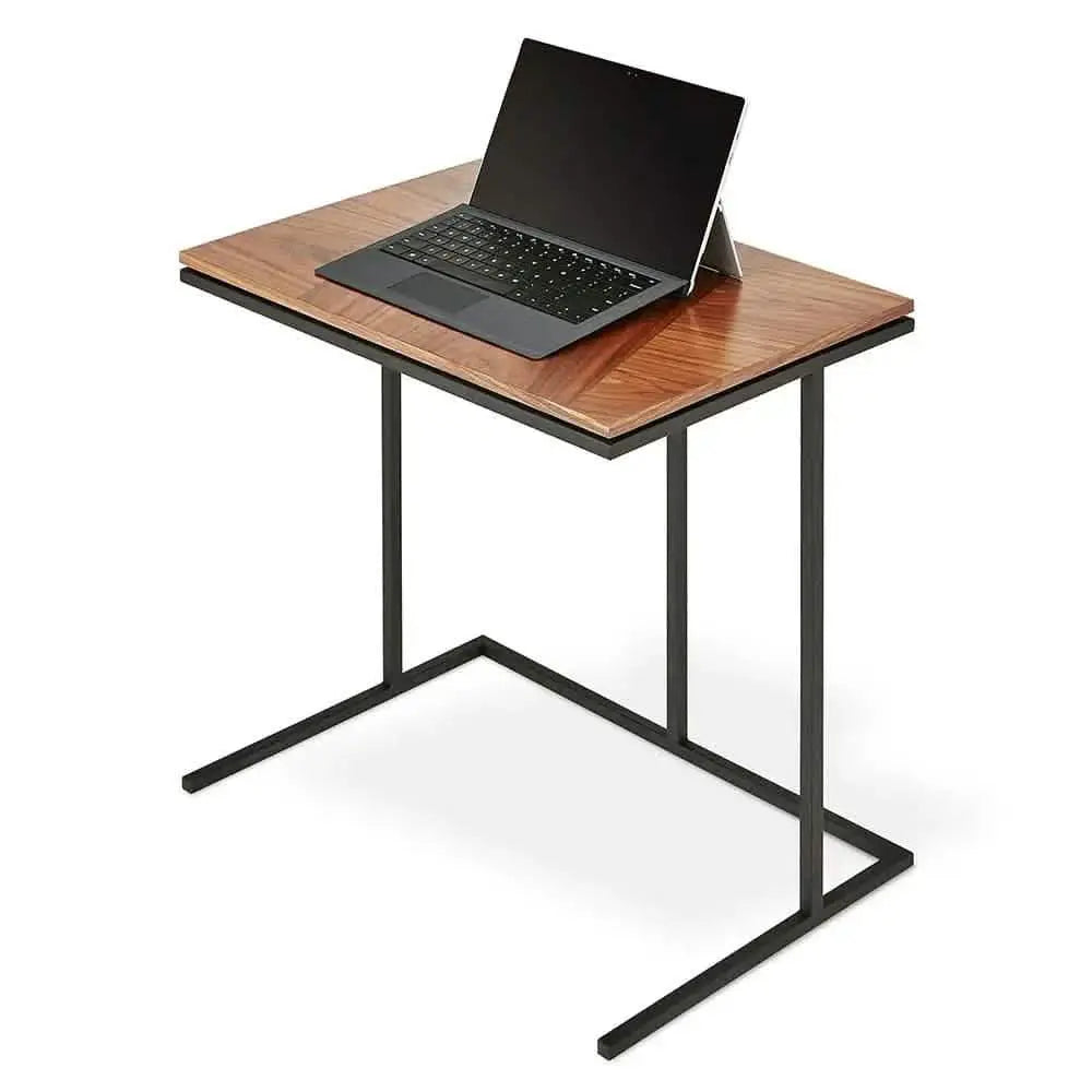 ترابيزة جانبية معدن بسطح خشب، 50*35*50 سم