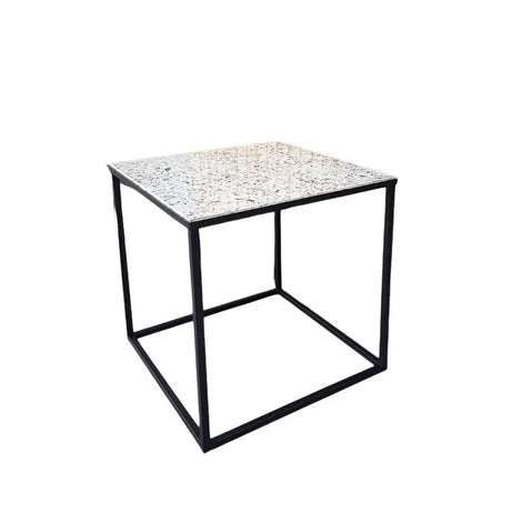 ترابيزة قهوة معدن بسطح جرانيت 50*50*50 سم - LUS63 - Homix