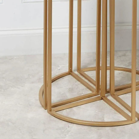 ترابيزة جانبية معدن بسطح زجاج، 50*50*55 سم