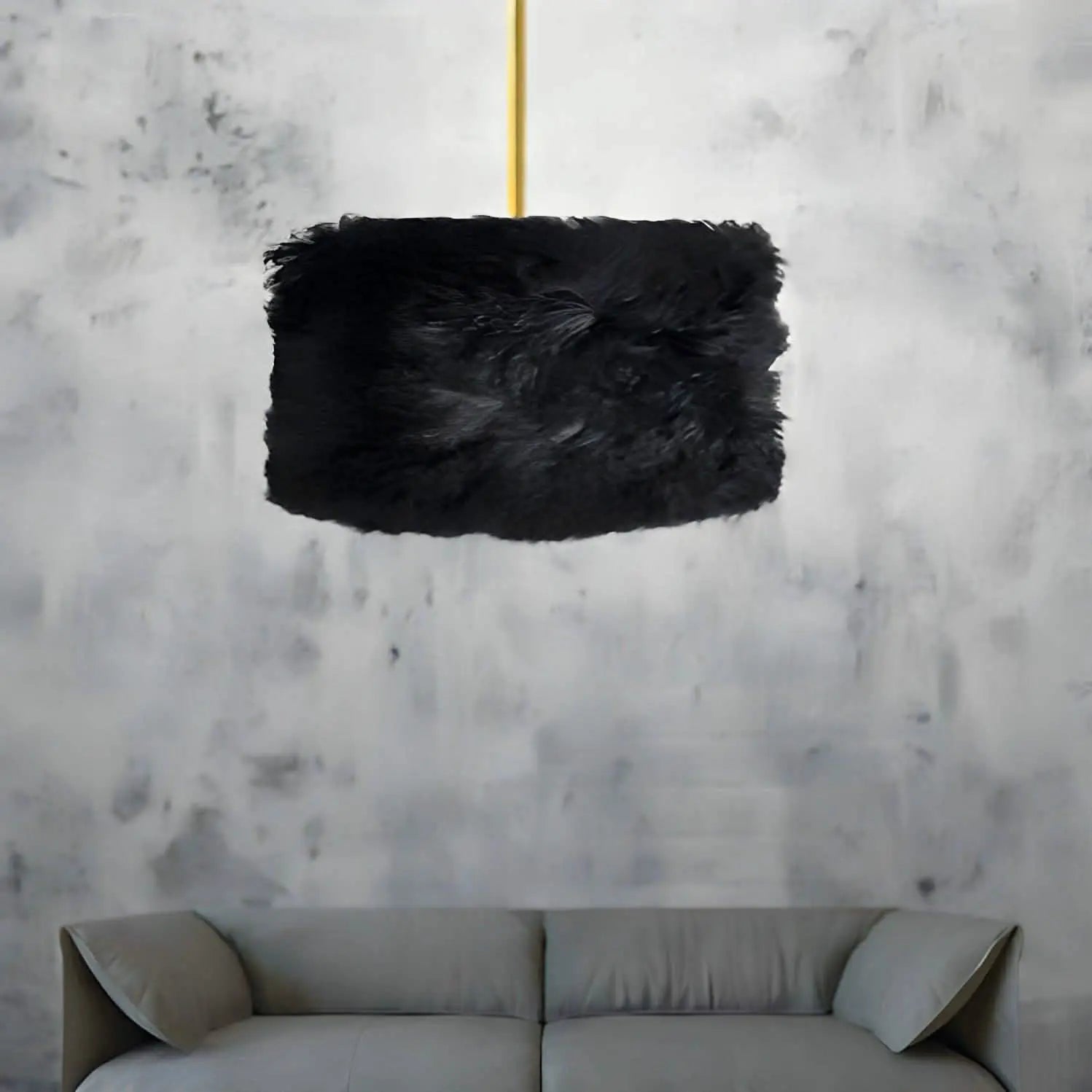 نجفة سقف ستيل و قماش، 50*65 سم