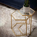 ترابيزة جانبية زجاج 50*50*60 سم - RON73 Royal Iron