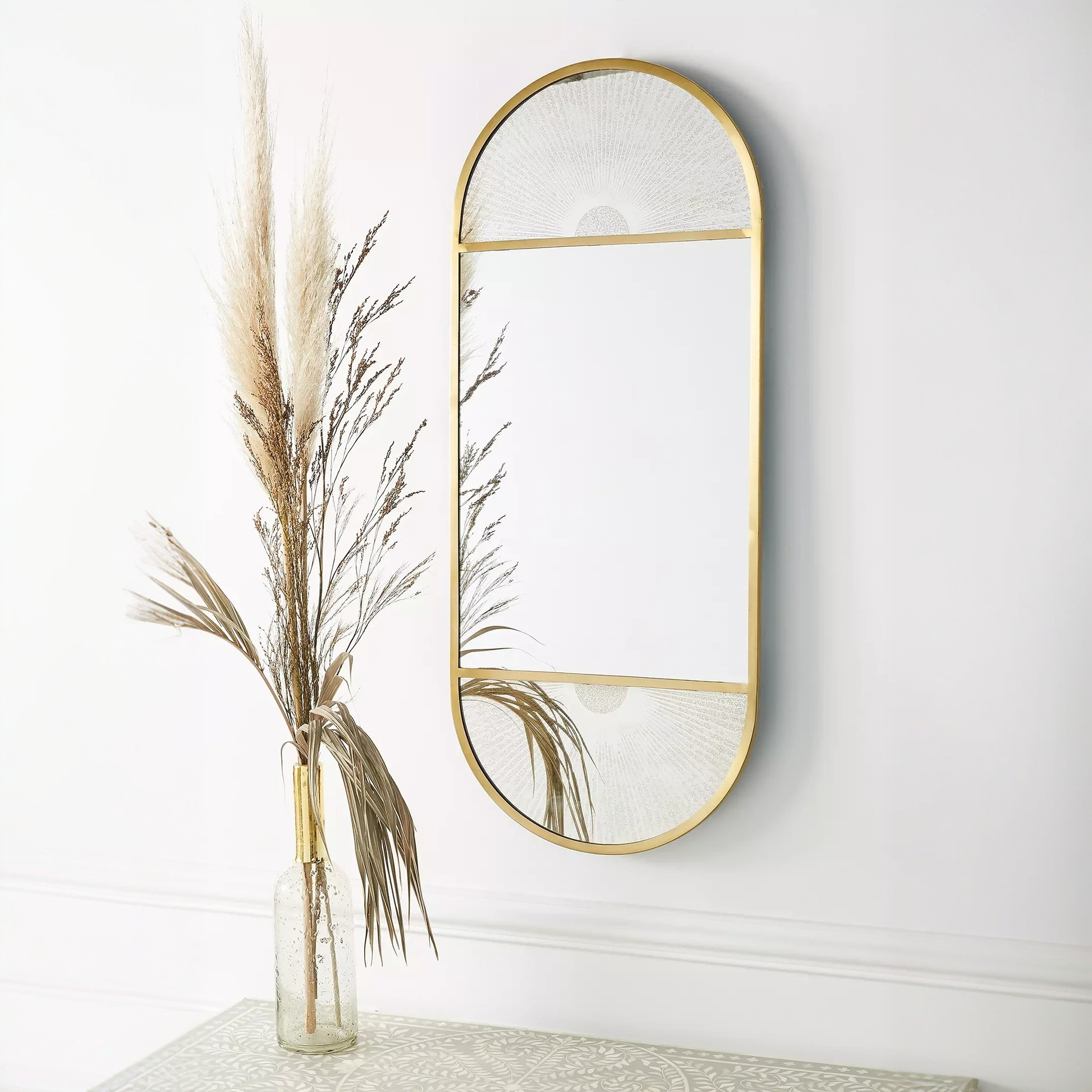 مرايا حائط بإطار ستيل، 60*120 سم