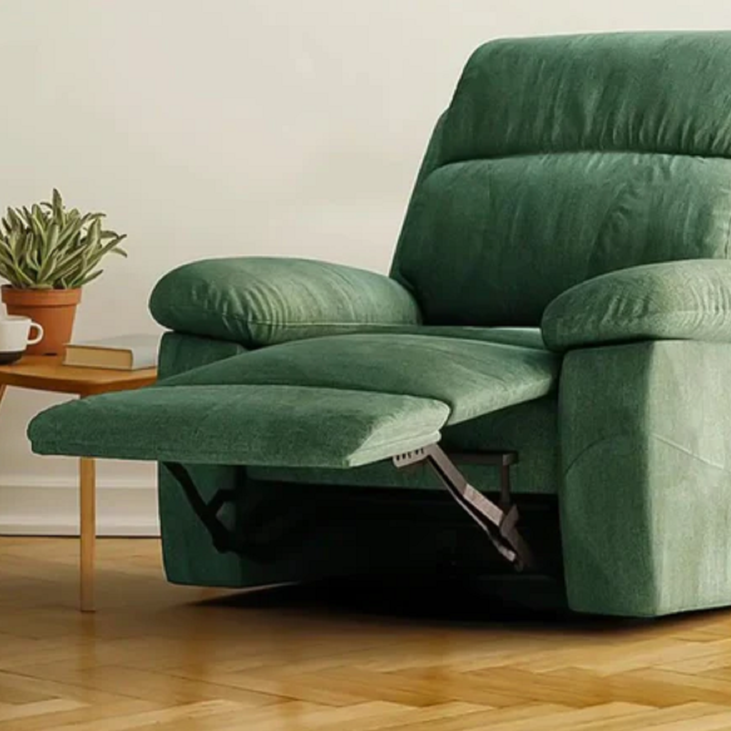 كرسي استرخاء ليزي بوي خشب زان، 100*90*105 سم - أخضر