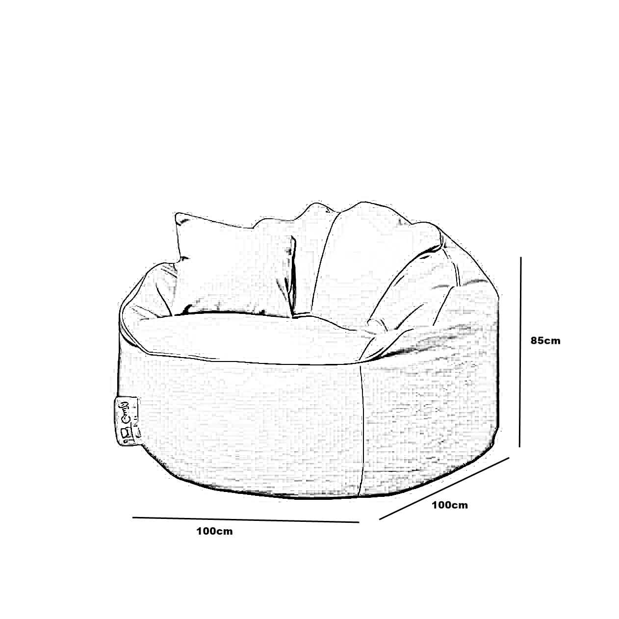 بين باج جلد، 100*100*85 سم