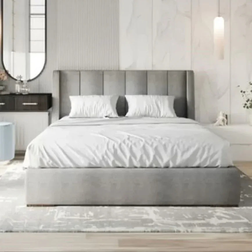 سرير كينج خشب ام دي اف و زان، 160*200*120 سم