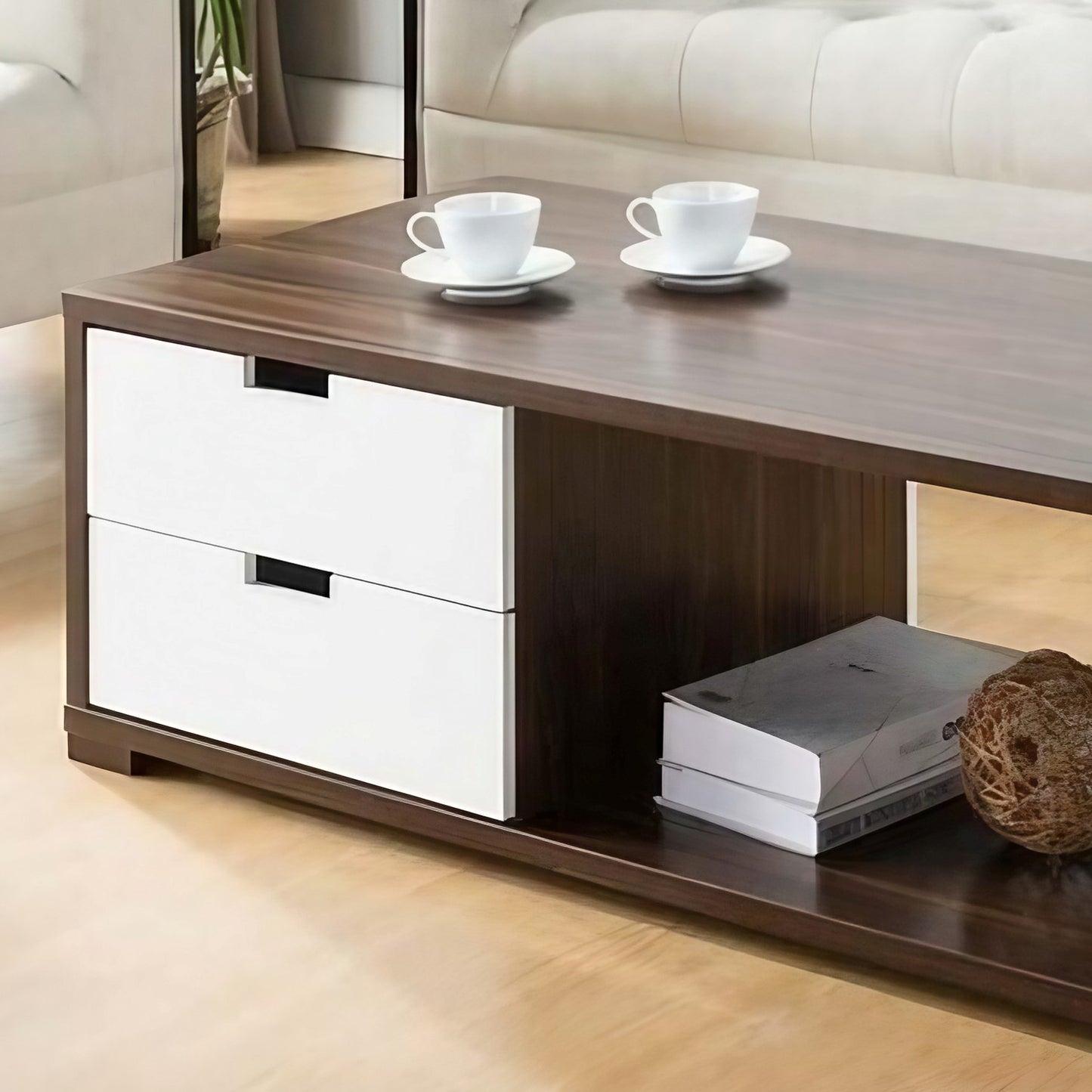 ترابيزة قهوة خشب ام دي اف أسباني، 100*50*45 سم