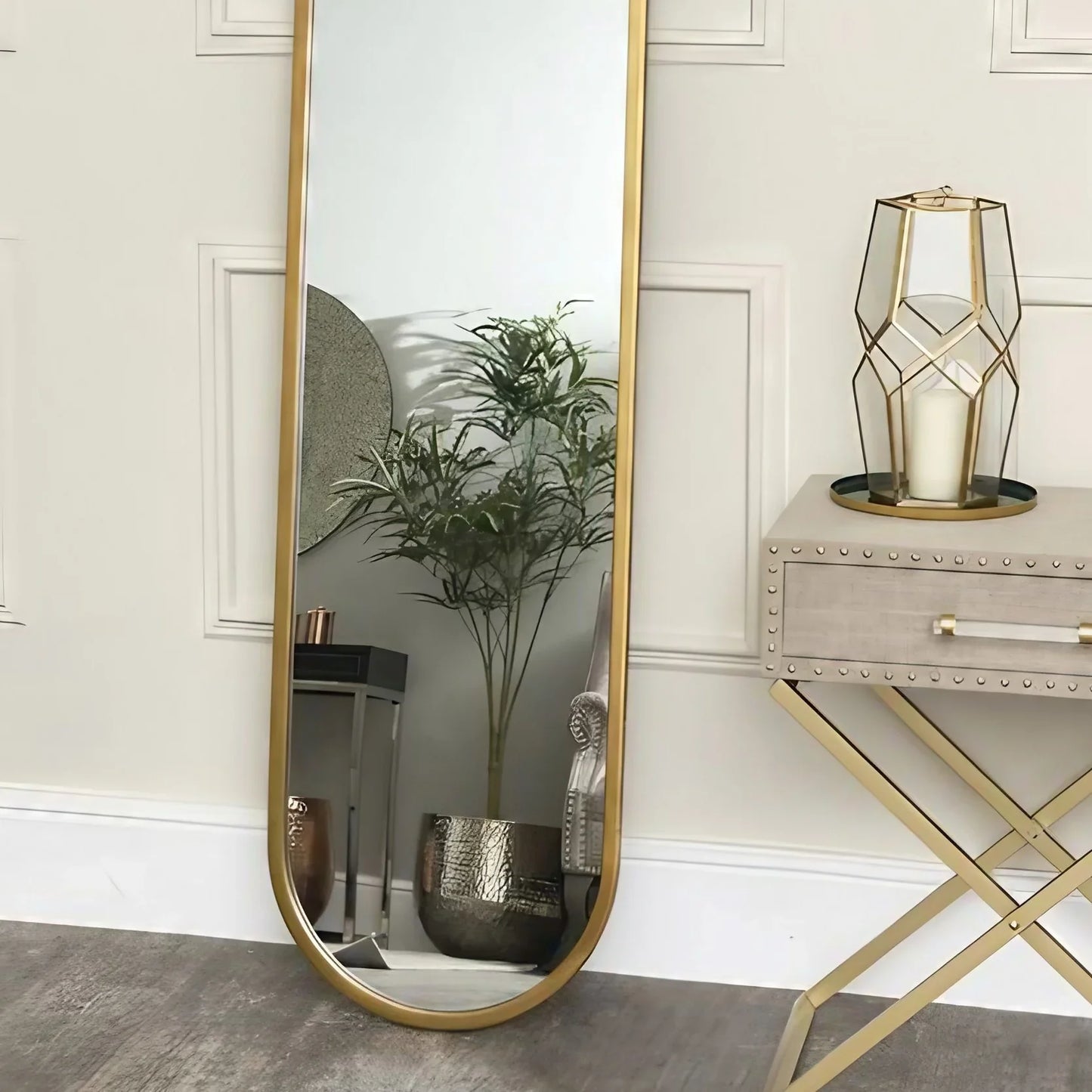 مرايا حائط بإطار خشب ام دي اف، 40*2*155 سم