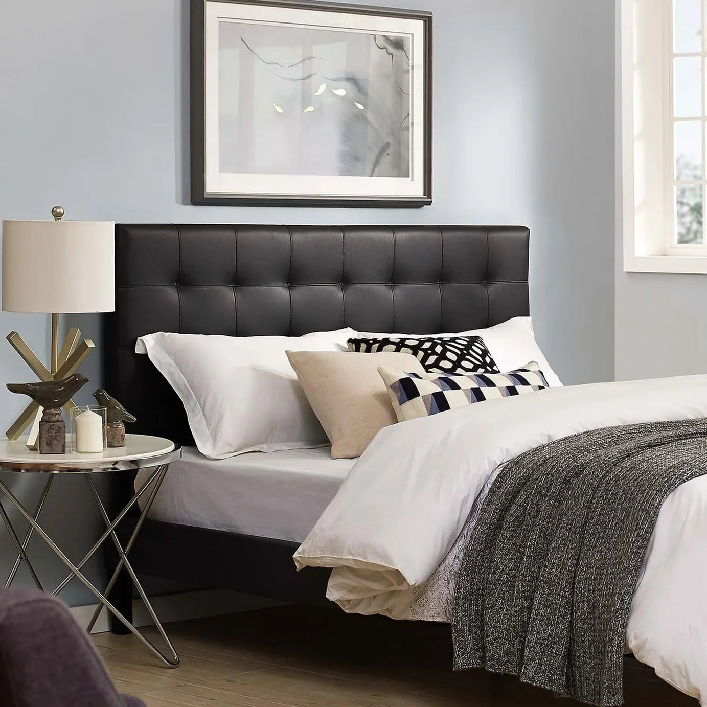 سرير كينج خشب ام دي اف و زان، 160*200*120 سم