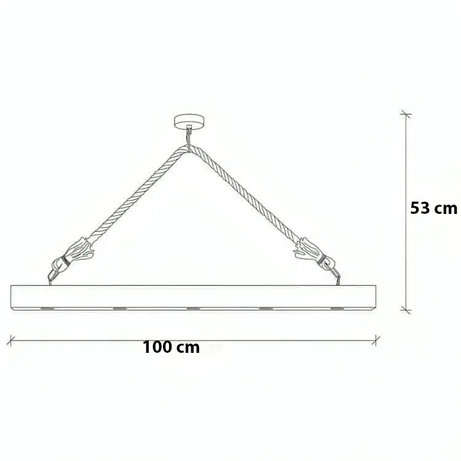 نجفة معدن و خشب، 100*53 سم