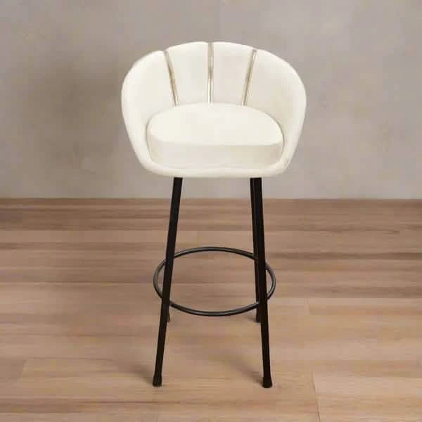 كرسي بار ستيل، 45*45*102 سم - أبيض