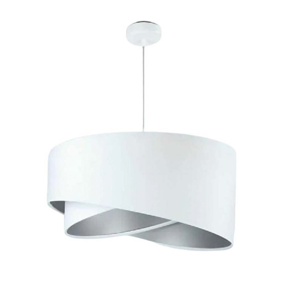 نجفة معدن، 70*50 سم - أبيض × فضي