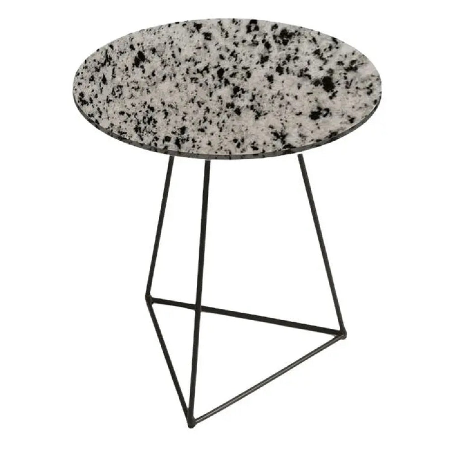 ترابيزة جانبية معدن بسطح جرانيت، 45*50 سم