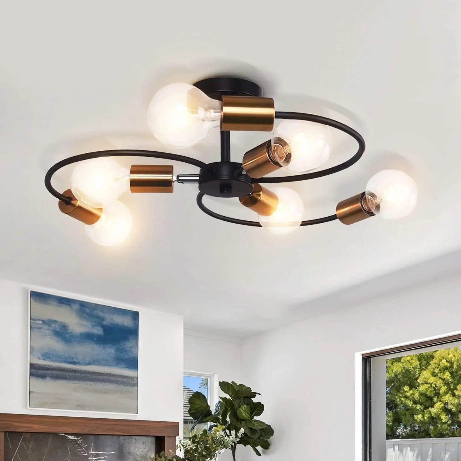 نجفة معدن، 70*30 سم