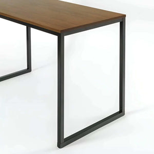 مكتب لون اسود وبني فاتح 60*120*75 سم - ROW18 Iron Wood