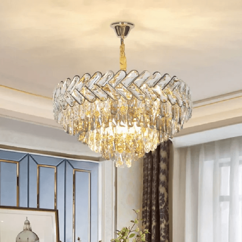 نجفة ستيل، 60*60 سم - ذهبي