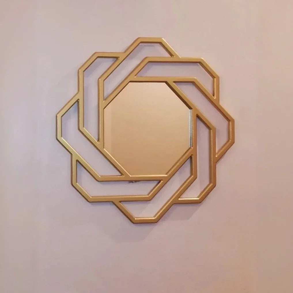 مرايا حائط بإطار خشب ام دي اف، 60*60 سم