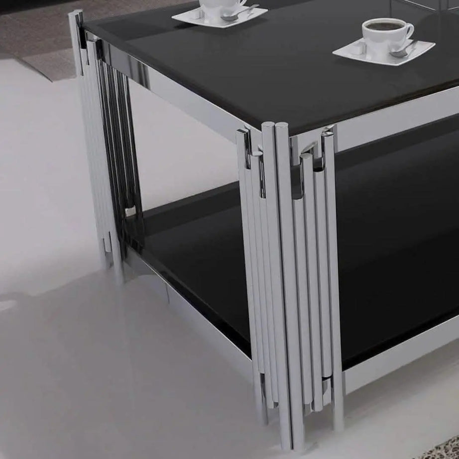 ترابيزة قهوة معدن فضي 60*120*45 سم - RAX11 - Homix