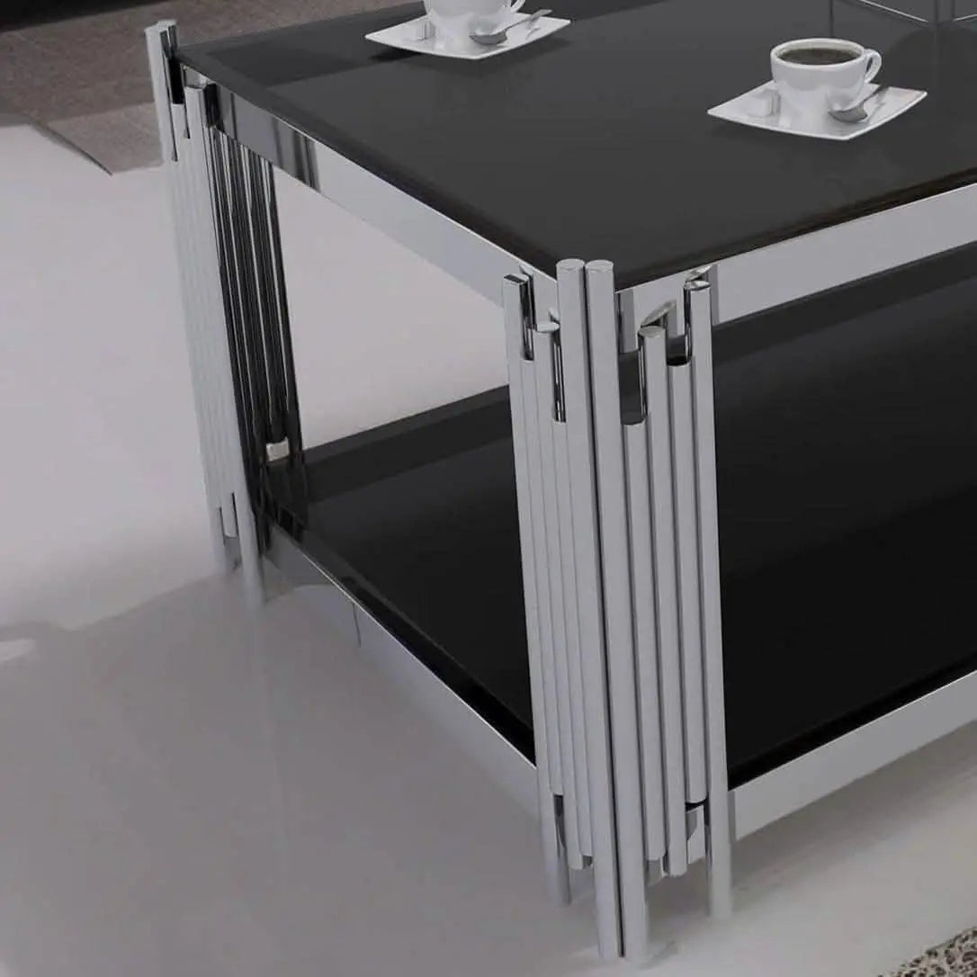 ترابيزة قهوة معدن فضي 60*120*45 سم - RAX11 - Homix