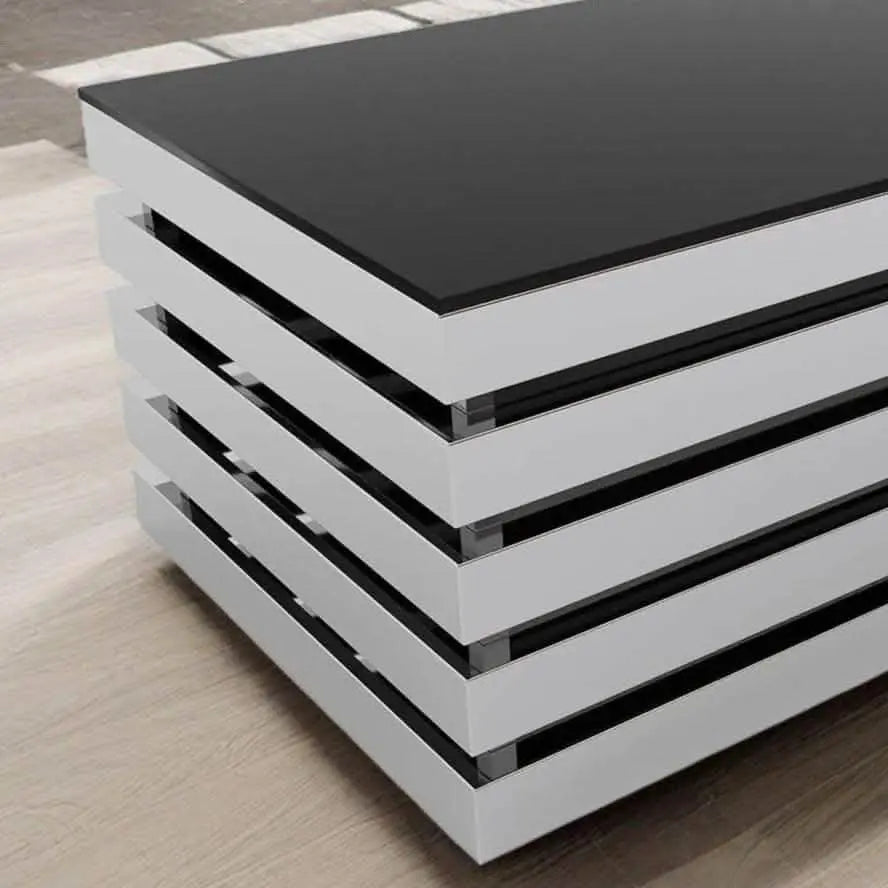 ترابيزة قهوة بسطح زجاجي 60*120*45 سم - RAX14 - Homix