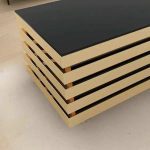 ترابيزة قهوة بهيكل ذهبي 60*120*45 سم - RAX22 - Homix