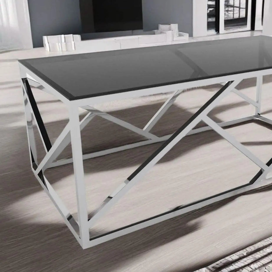 ترابيزة قهوة ستانلس ستيل 60*120*45 سم - RAX3 - Homix