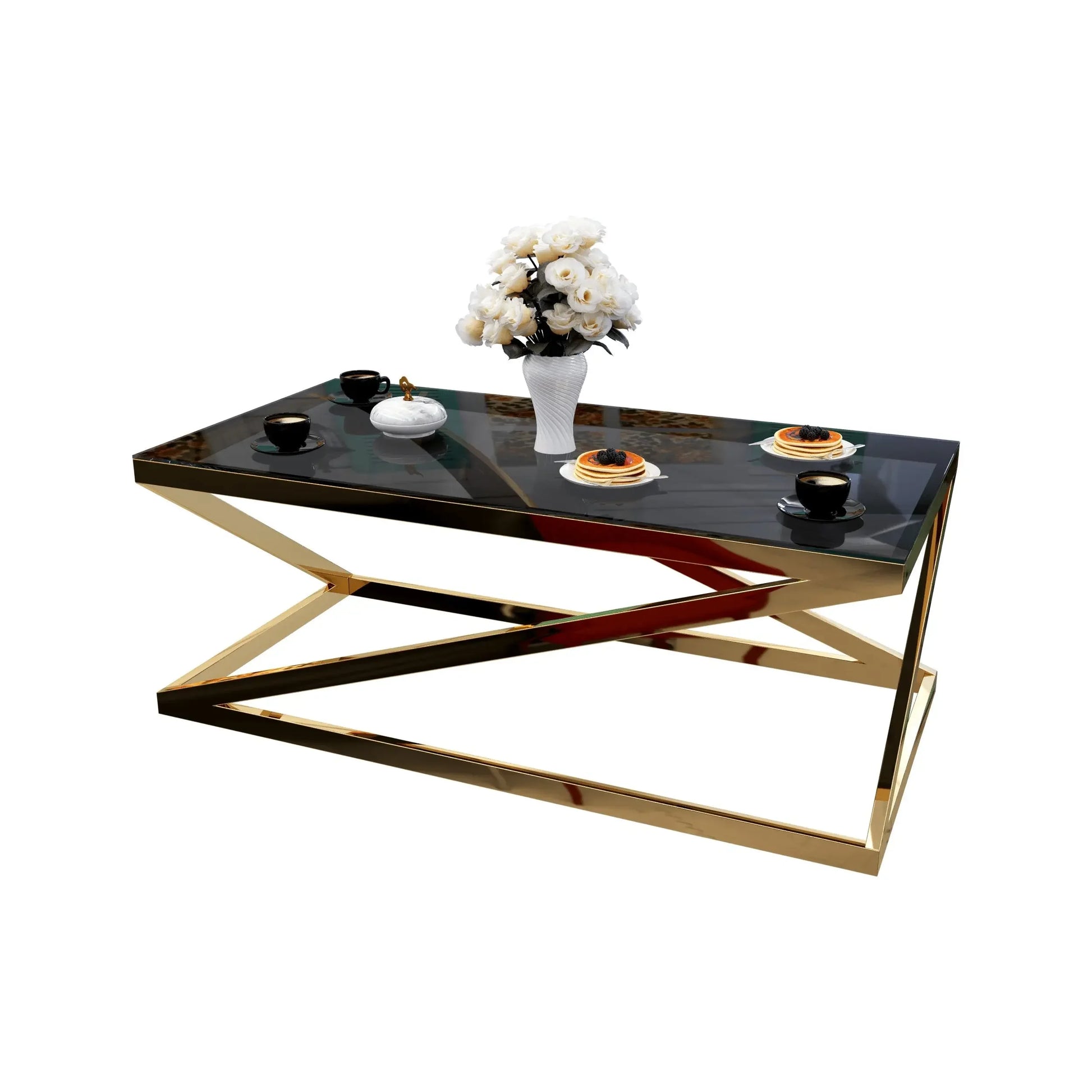 ترابيزة قهوة بسطح زجاج 60*120*45 سم - RAX36 - Homix