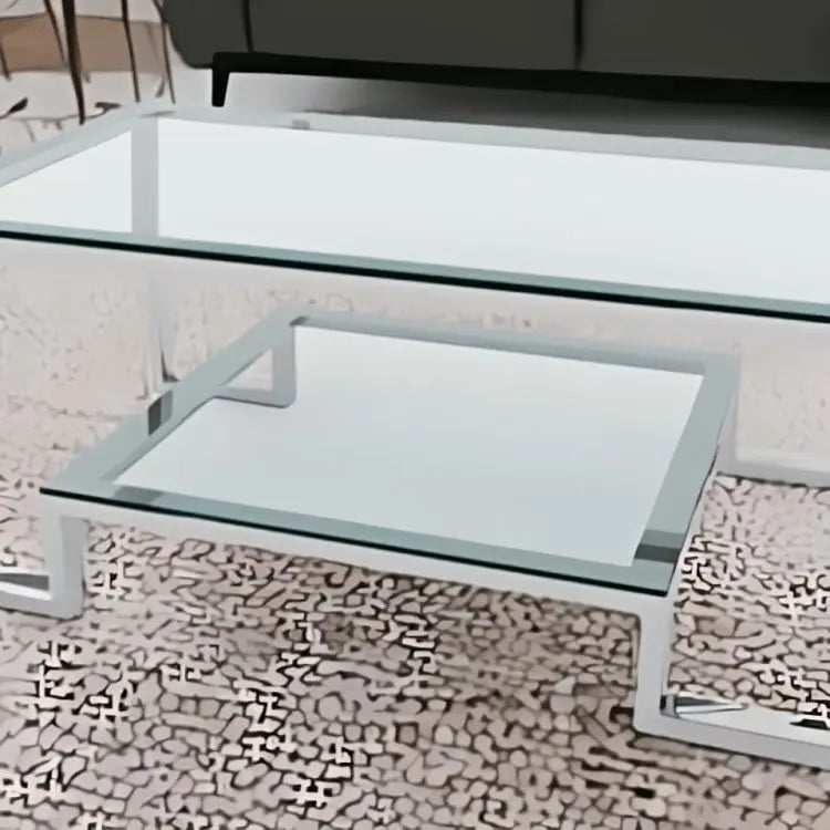 ترابيزة قهوة بسطح زجاجي 60*120*45 سم - RAX4 - Homix