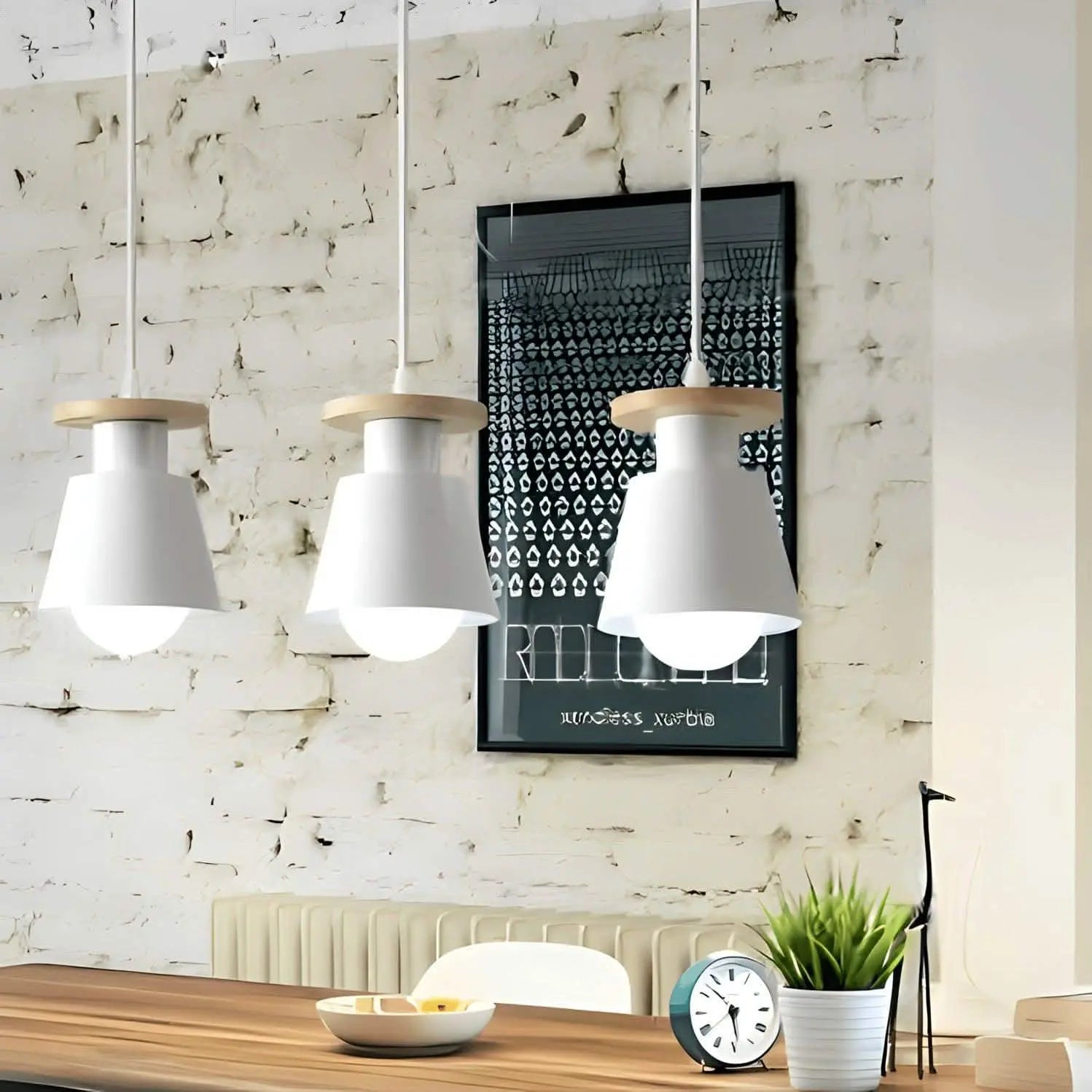 نجفة معدن و خشب، 60*134 سم