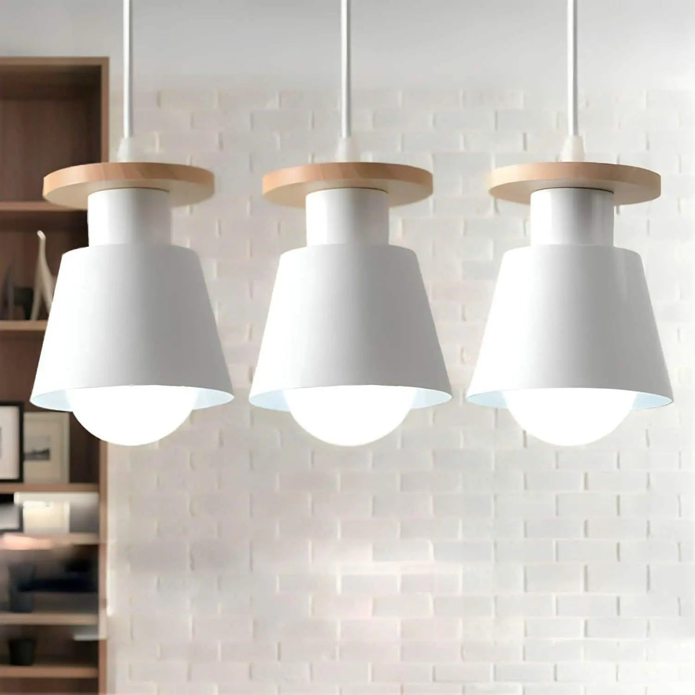 نجفة معدن و خشب، 60*134 سم