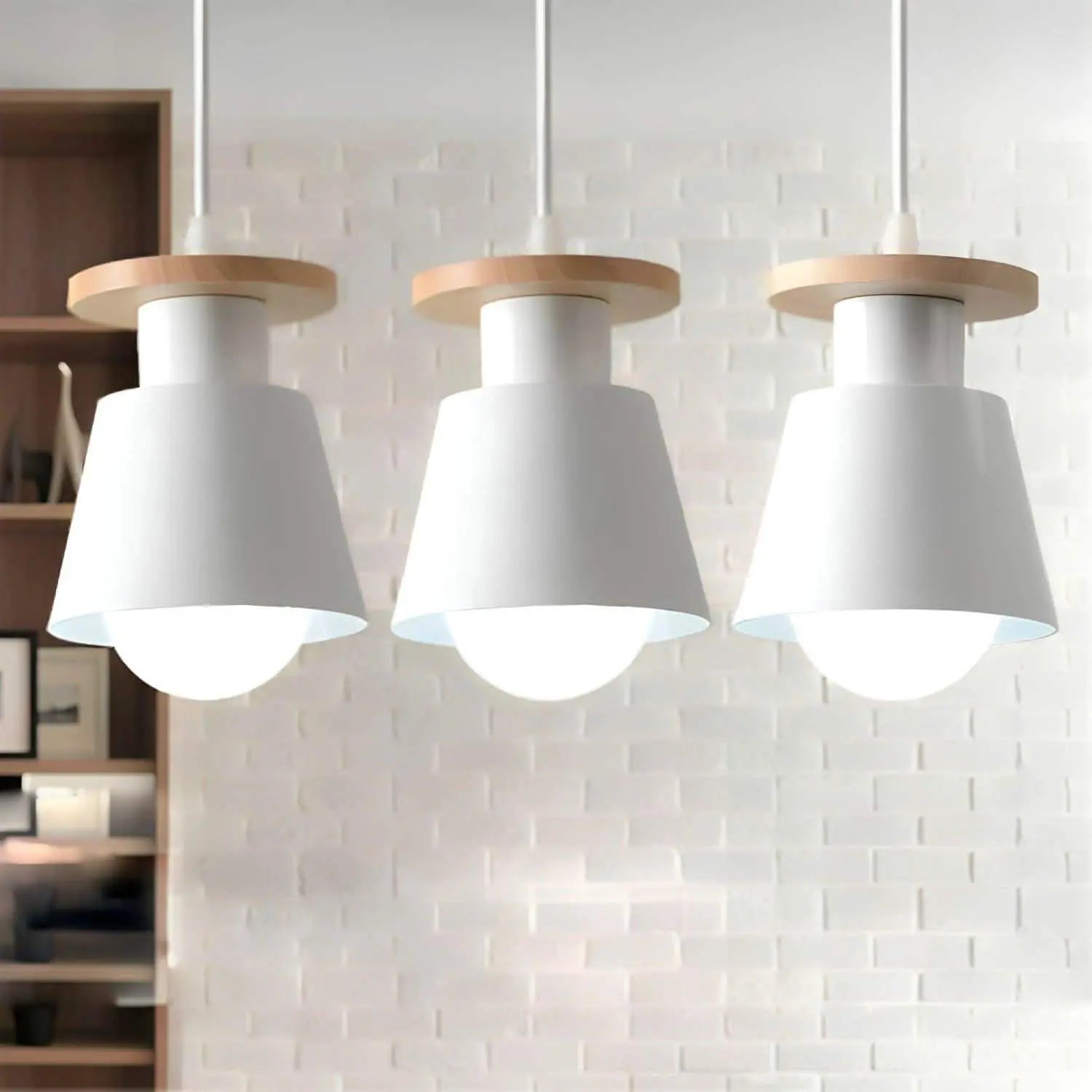 نجفة معدن و خشب، 60*134 سم