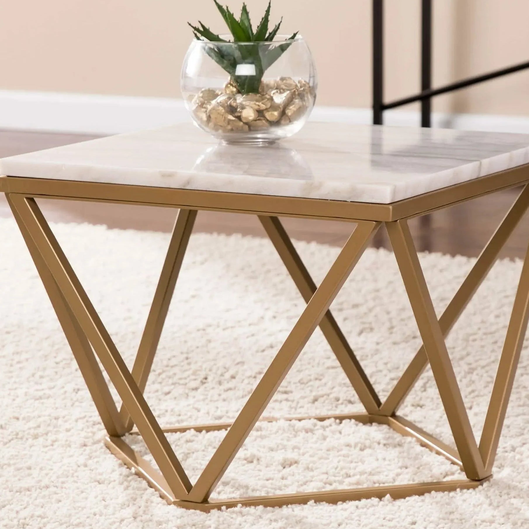 ترابيزة جانبية معدن، 60*60*45 سم