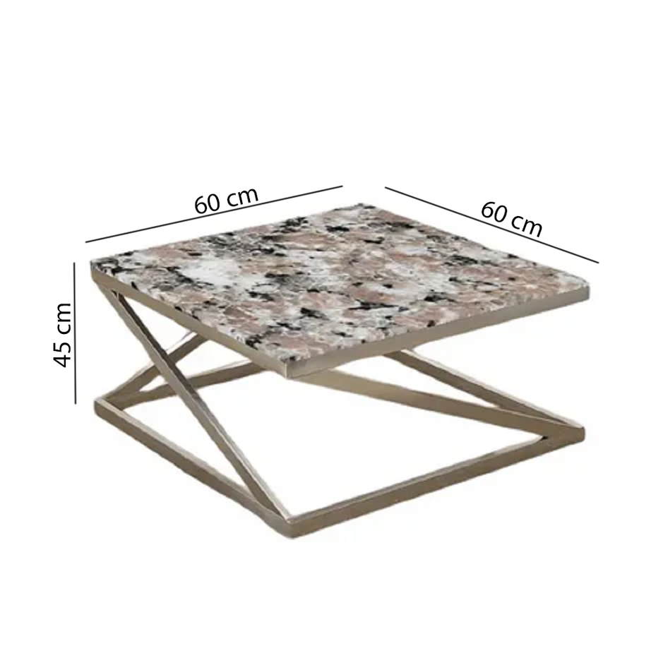 ترابيزة قهوة بسطح جرانيت 60*60*45 سم - LUS23