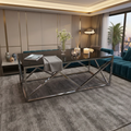 Steel coffee table, 120*60*45 cm