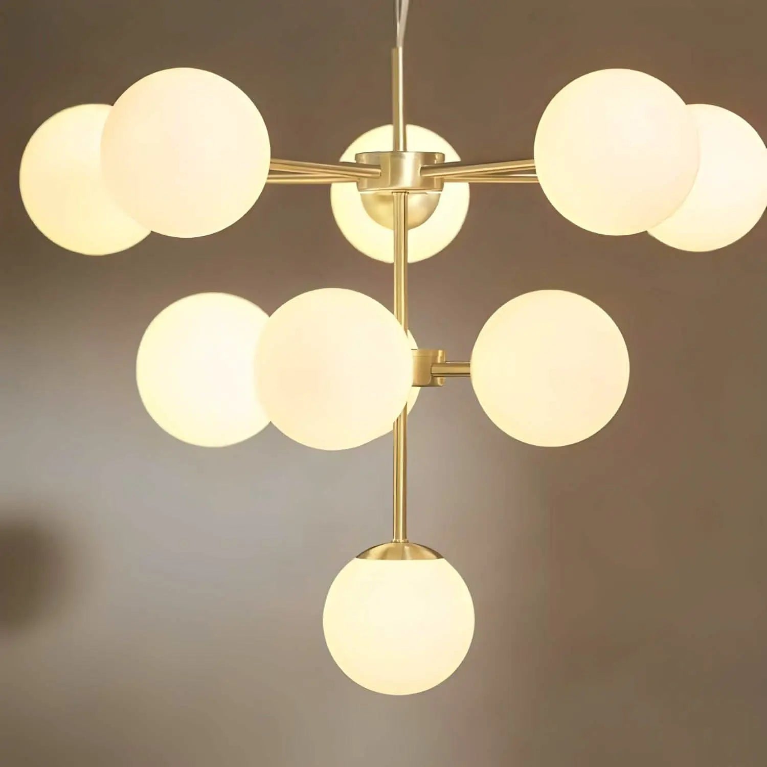 نجفة معدن و زجاج، 61*52 سم