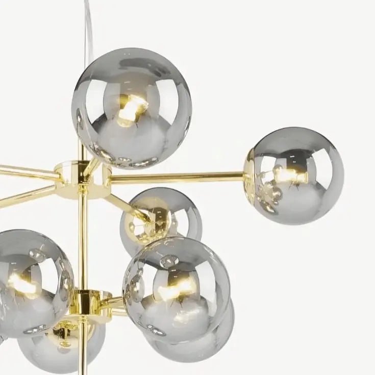 نجفة معدن و زجاج، 61*52 سم