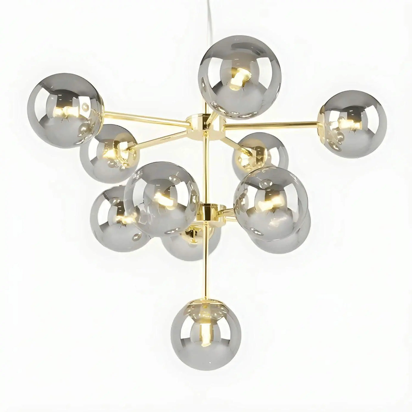 نجفة معدن و زجاج، 61*52 سم