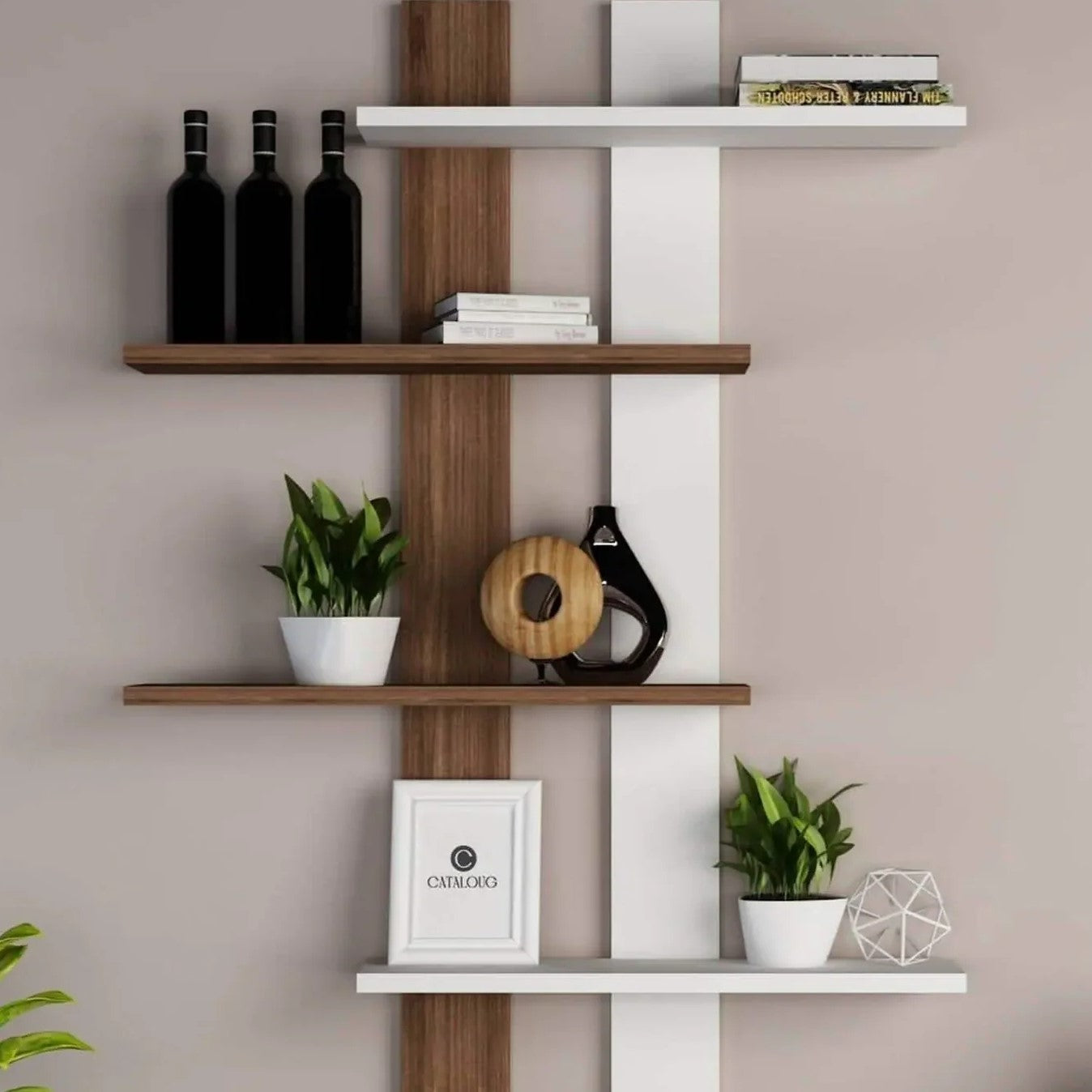 رف حائط ام دي اف، 85*15*110 سم