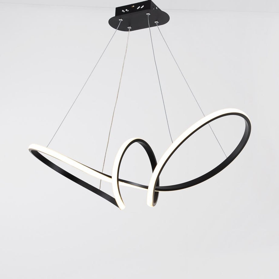 نجفة معدن و رابر، 60*60 سم- أسود