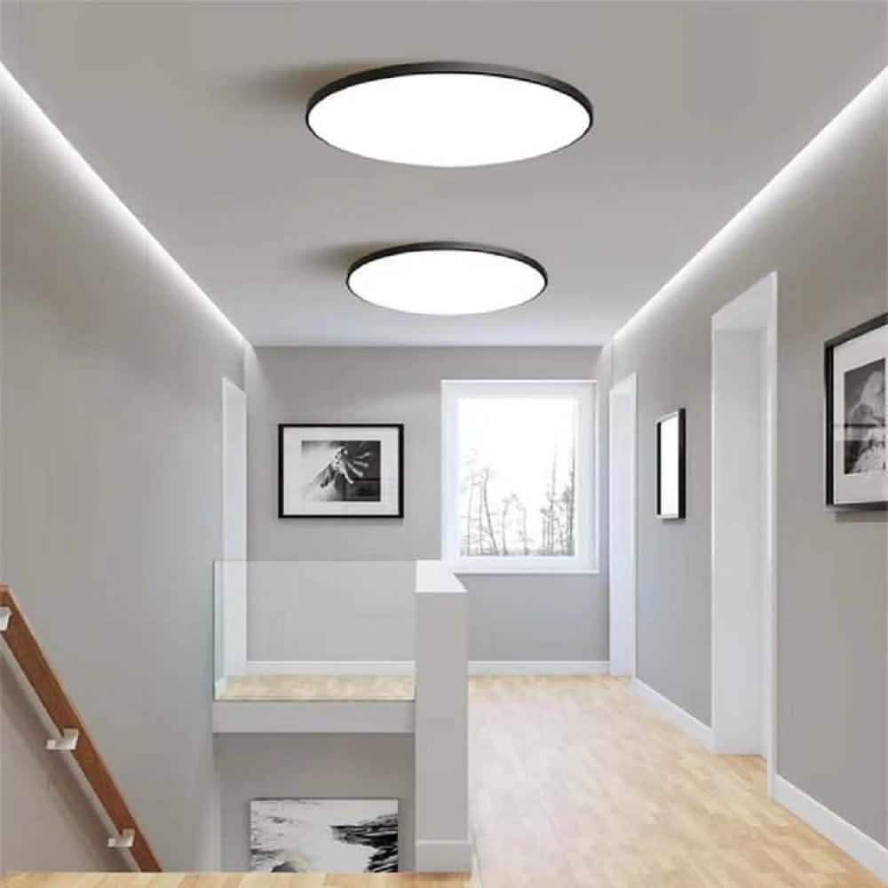 نجفة أكريليك، 38*10 سم- أبيض× أسود