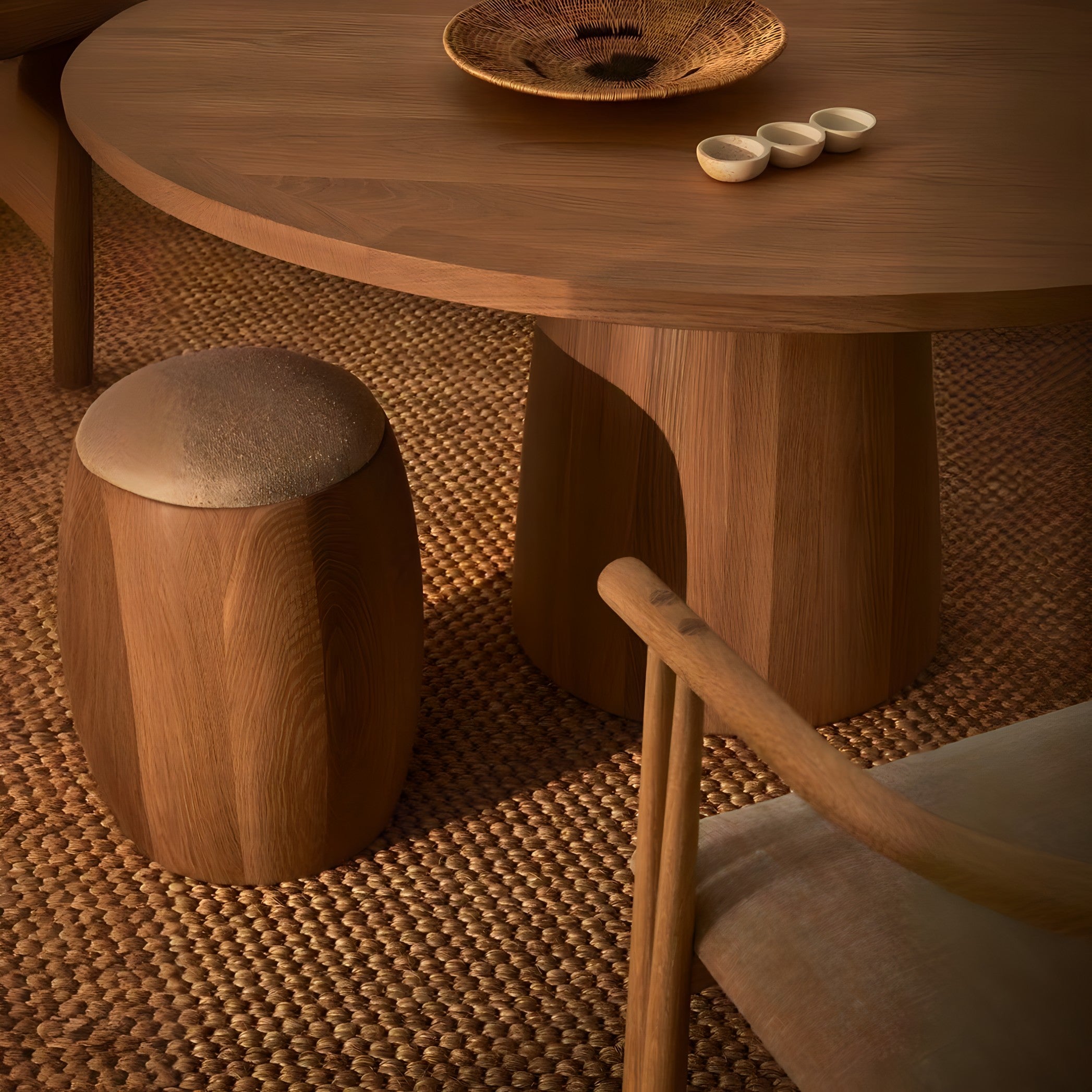 ترابيزة سفرة خشب، 120*80 سم