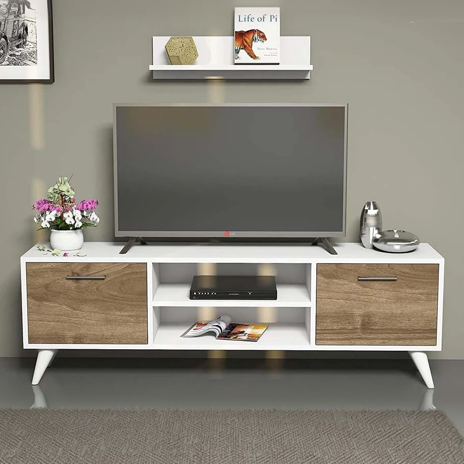 ترابيزة تليفزيون خشب ام دي اف، 110*40*50 سم